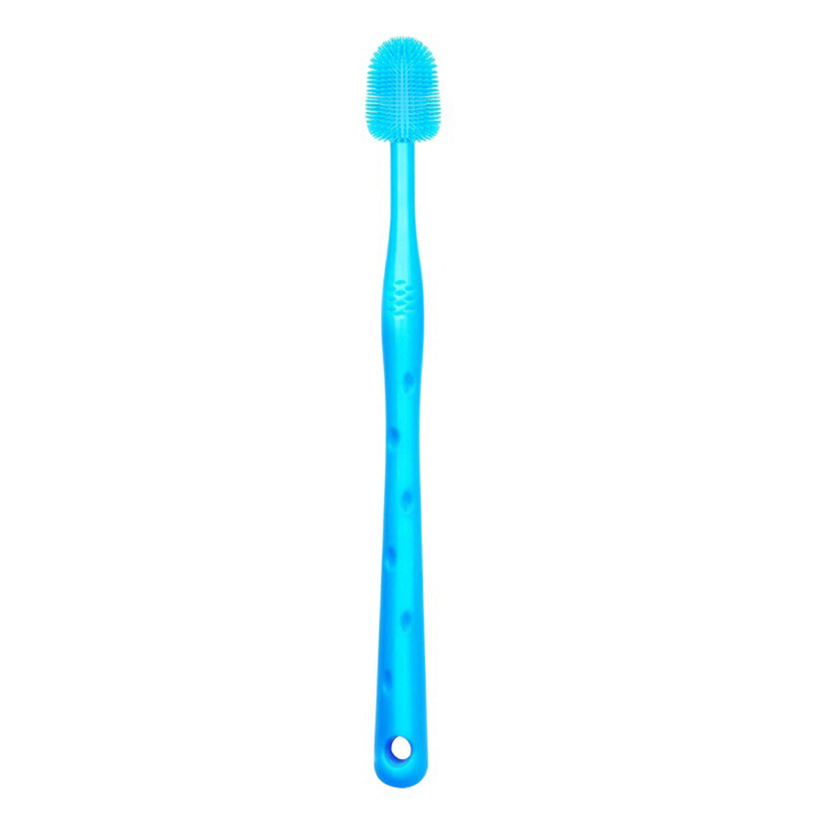 Frogued Pet Toothbrush Super Soft Gentle Cat Toothbrush Comfortable 360-degree Dog Oral Cleaning Brush Pet Supplies (Blue,1pc)